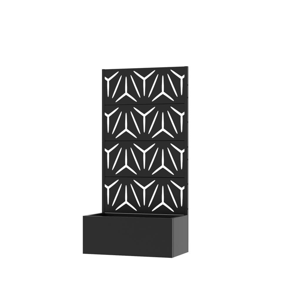 60 in. H x 30 in. W Black Outdoor Galvanized Steel Privacy Screen Planter Box Trellis price history on PriceWatchPro