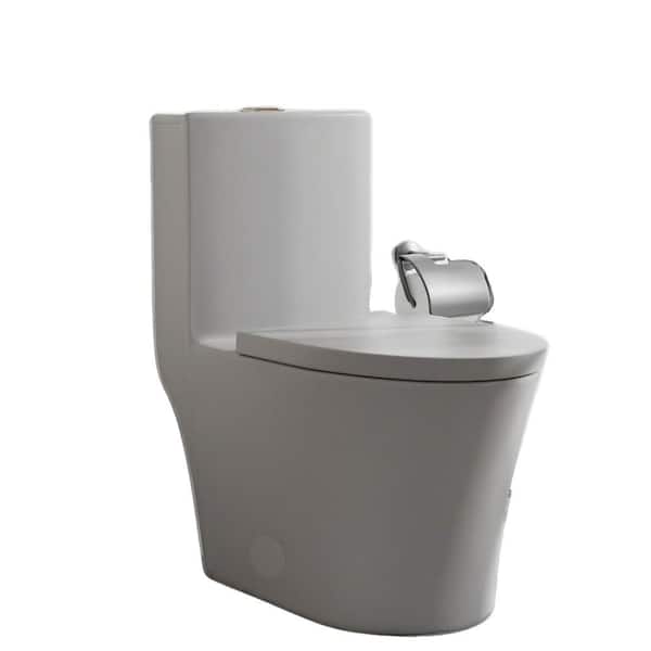 Elongated One Piece Toilet Grey
