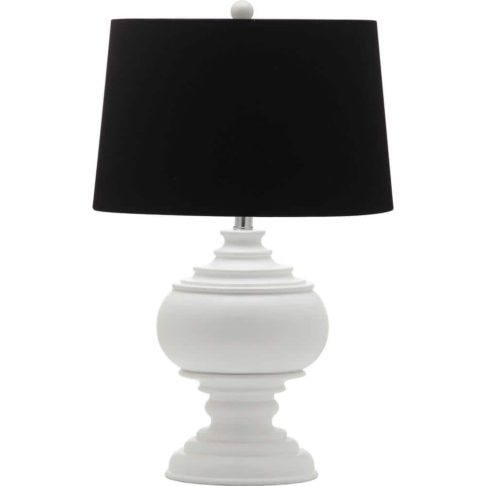 Callaway White and Black Urn Table Lamp Set