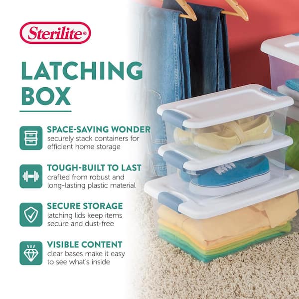 Sterilite 32 Qt Containers Sterilite 12-Pack ClearView Latch Boxes