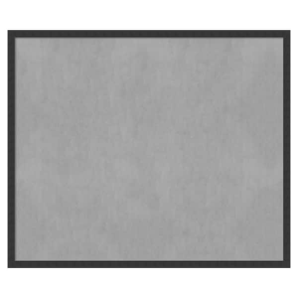 Amanti Art Mezzanotte Black 50 in. x 42 in. Framed Magnetic Board