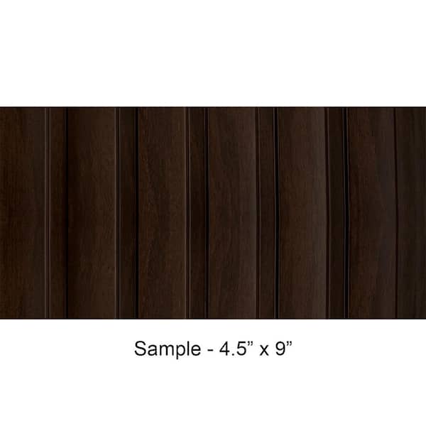 FROM PLAIN TO BEAUTIFUL IN HOURS Take Home Sample - Large Slats 1/2 in. x 0.375 ft. x 0.75 ft. Wenge Brown Glue-Up Foam Wood Wall Panel(1-Piece/Pack)