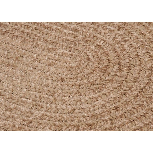 Dover Chenille Sandbar 5 ft. x 7 ft. Oval Braided Area Rug