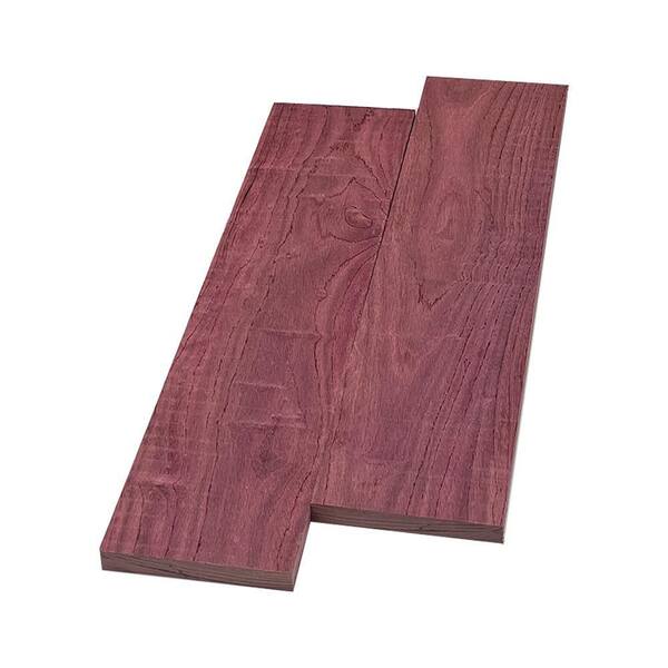 Swaner Hardwood 1 in. x 6 in. x 6 ft. Purpleheart S4S Board (2-Pack)