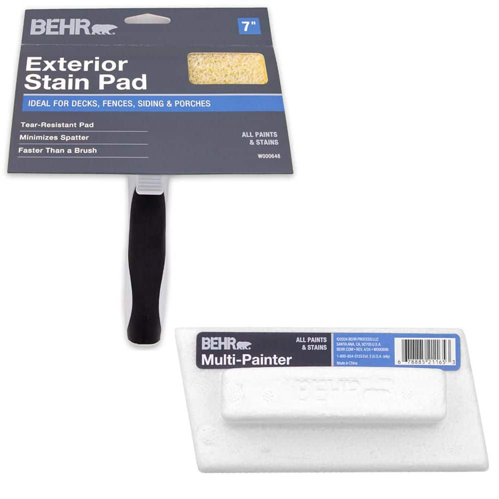 6 in. Multi Painter for Edging and Trimming with 7 in. Exterior Stain Pad A