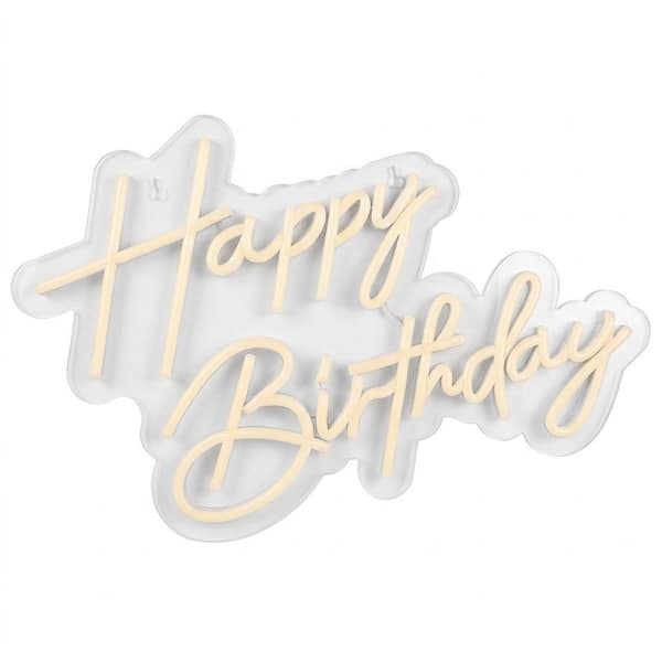 1-Pack Warm White LED Neon Sign Art Series Acrylic PVC Neon Light Birthday Party Wall Decor Neon Light Sign