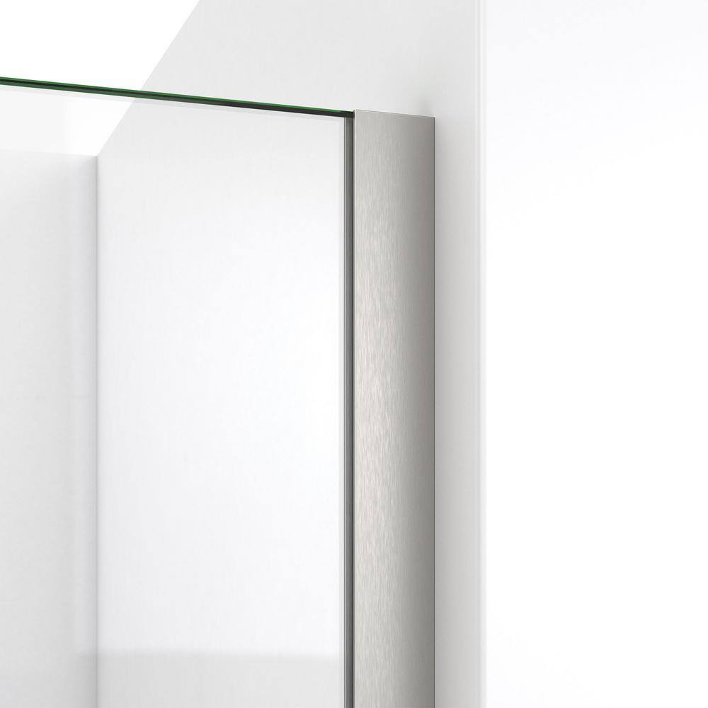 30" W x 72" H Frameless Brushed Nickel Shower Screen
