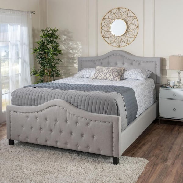 Fully Upholstered Queen Bed Set, Light Gray Bedroom Sets Queen