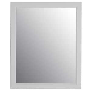 Ashland 26 in. W x 31 in. H Rectangular Wood Framed Wall Bathroom Vanity Mirror in White