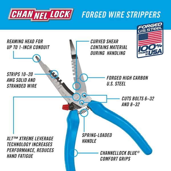 7.5 in. XLT Wire Stripper, 10 AWG to 20 AWG Strip Cut