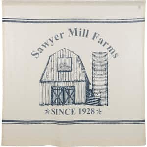 Sawyer Mill Blue 72 in Barn Shower Curtain
