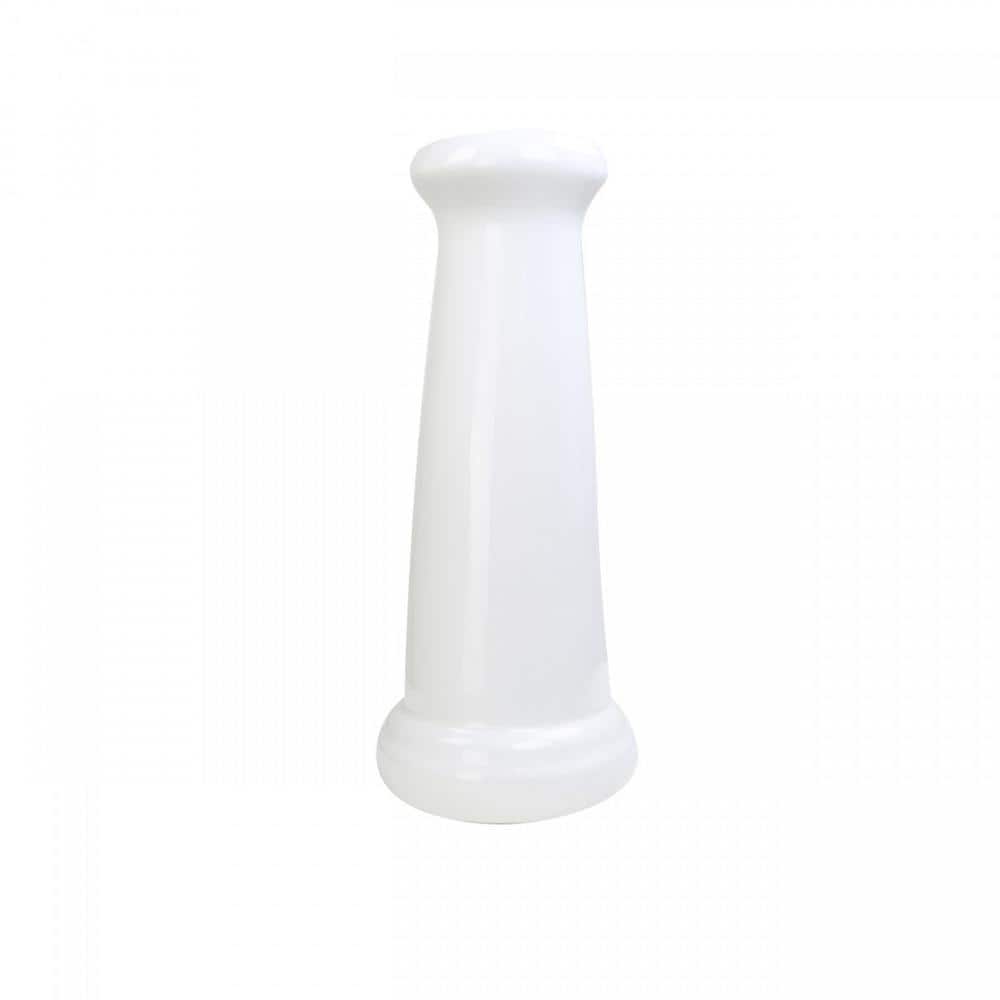 White Ceramic Traditional Pedestal Bathroom Console Sink
