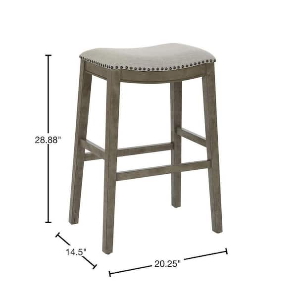 Grey saddle outlet stool