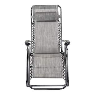 Stylewell mix and match folding zero gravity steel outdoor patio sling chaise lounge chair in on sale riverbed taupe