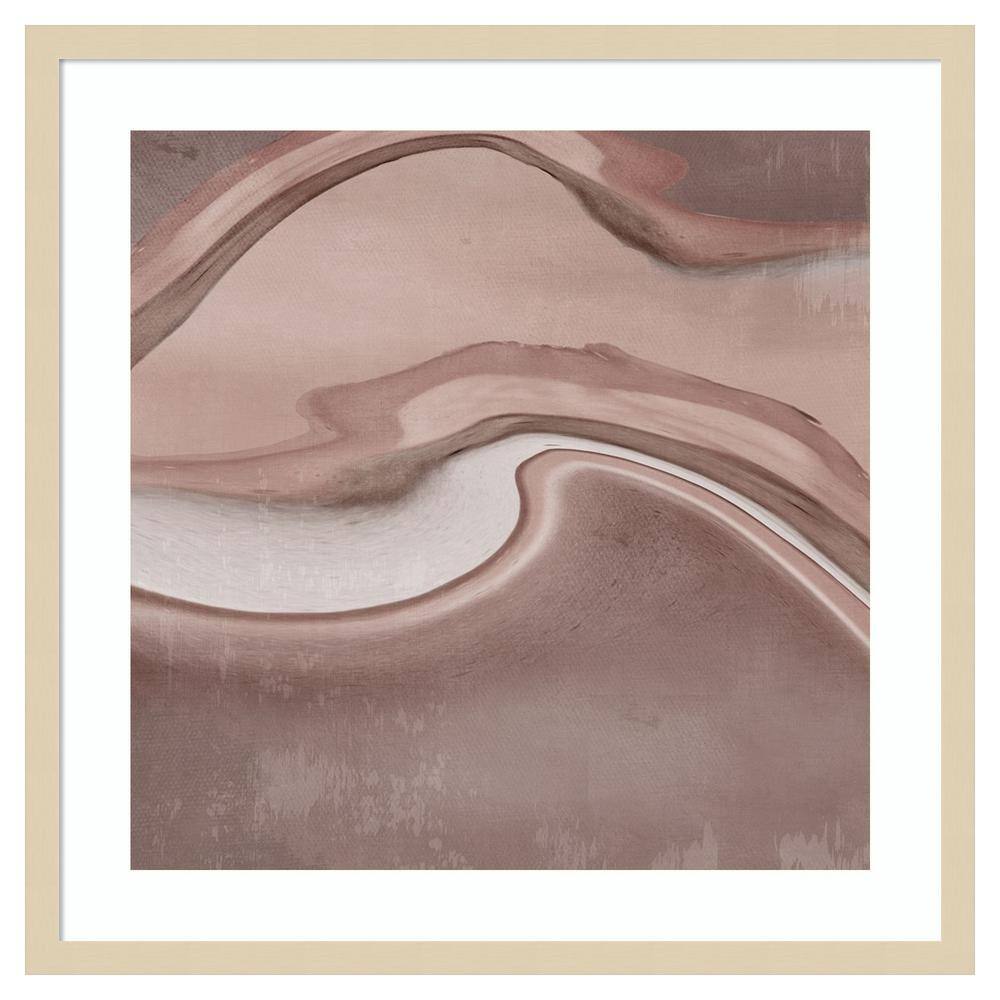 Two Sides II Abstract Brown Paper Framed Wall Art