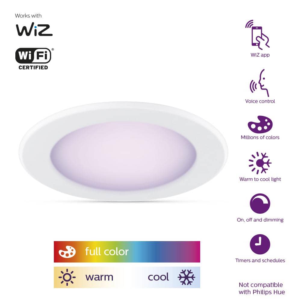 Philips 6-Inch White Aluminum Smart Wi-Fi LED Recessed Light