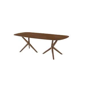 Danielle White Wood 94.5 in. Double Pedestal Dining Table (Seats 8)