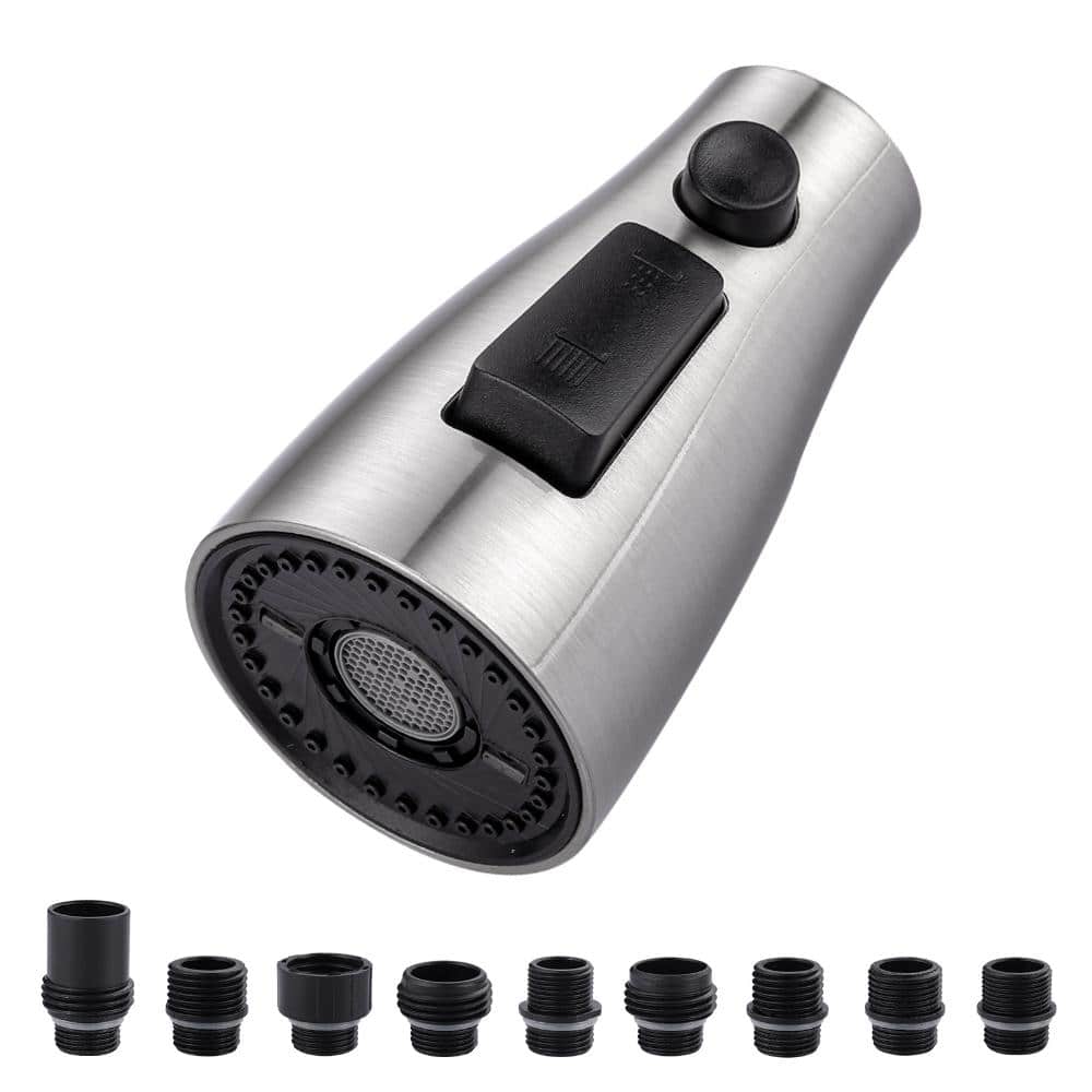 3-Functions Sprayer Pull Down Kitchen Faucet Spray Head Replacement in Brushed Nickel price history on PriceWatchPro