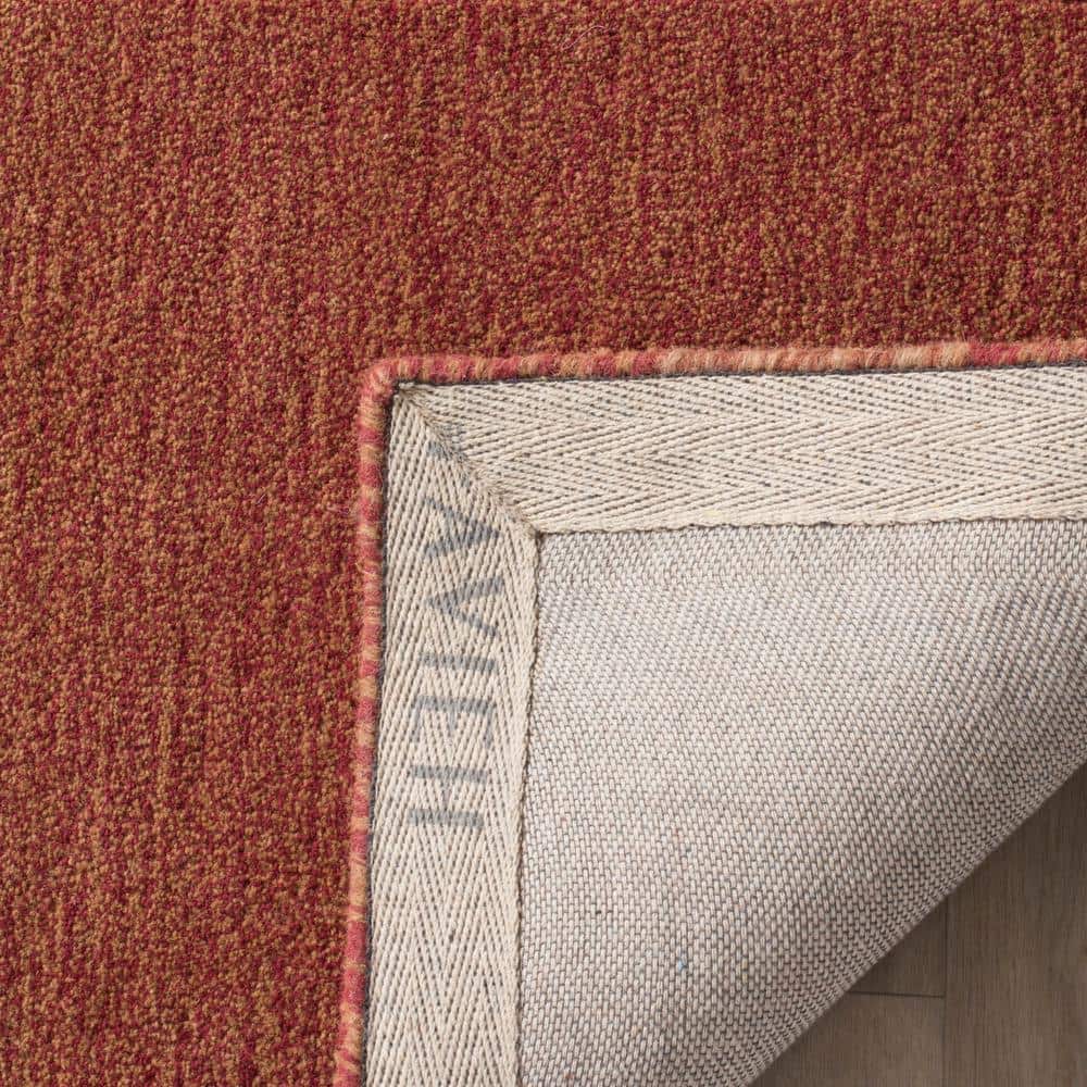 Handmade Red Wool 6' x 9' Abstract Area Rug