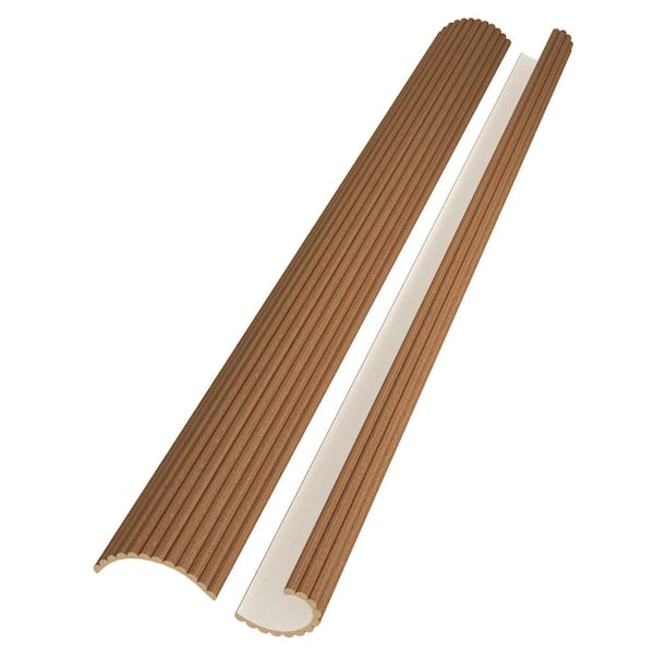 104 in. x 11.8 in. x 0.47 in. Wood Flex Half Circle Multi-Purpose Siding Panel in Warm Maple Color (Set of 2-Piece)