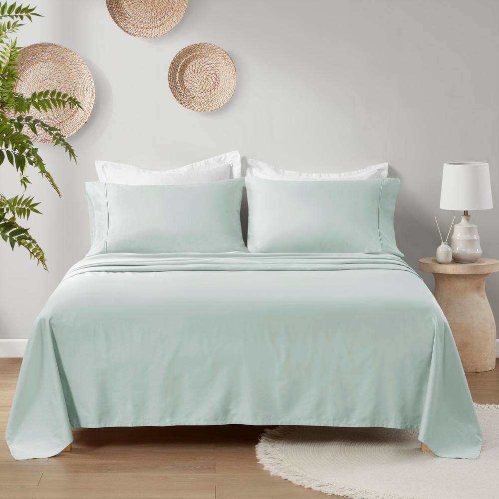Aqua Organic Cotton King Deep Pocket Sheet Set
