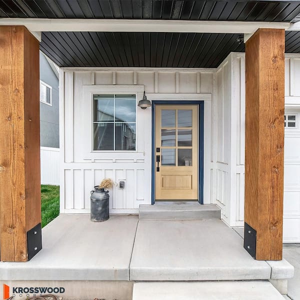 36 in. x 80 in. 3/4 6-Lite with Beveled Glass Unfinished Right Hand Hemlock Prehung Front Door