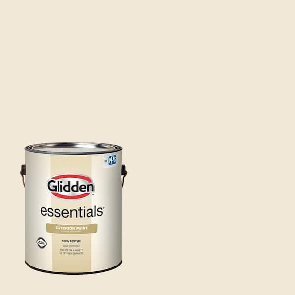 Glidden Essentials 1 gal. PPG1095-1 Parchment Paper Flat Exterior Paint