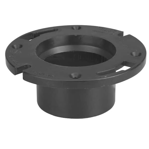 NIBCO 3 in. x 4 in. ABS DWV Hub Closet Flange with Pipe Stop