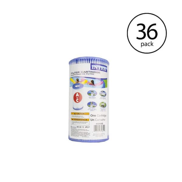 Intex 4.25 in. Swimming Pool Easy Set Type A Replacement Filter Pump Cartridge (36-Pack)