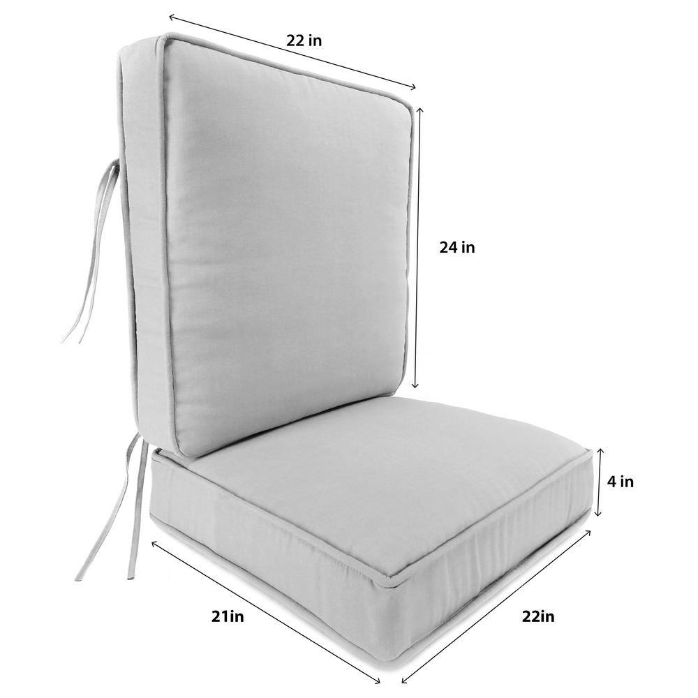 Tahiti Silver Polyester Outdoor Deep Seat Chair Cushion Set