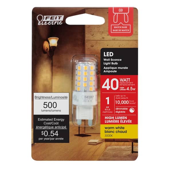 Ampoules LED G9, 5 W (équivalent halogène LED 50 W) Blanc chaud
