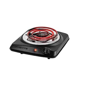 MegaChef Electric Easily Portable Ultra Lightweight Dual Coil Burner Cooktop Buffet Range - White
