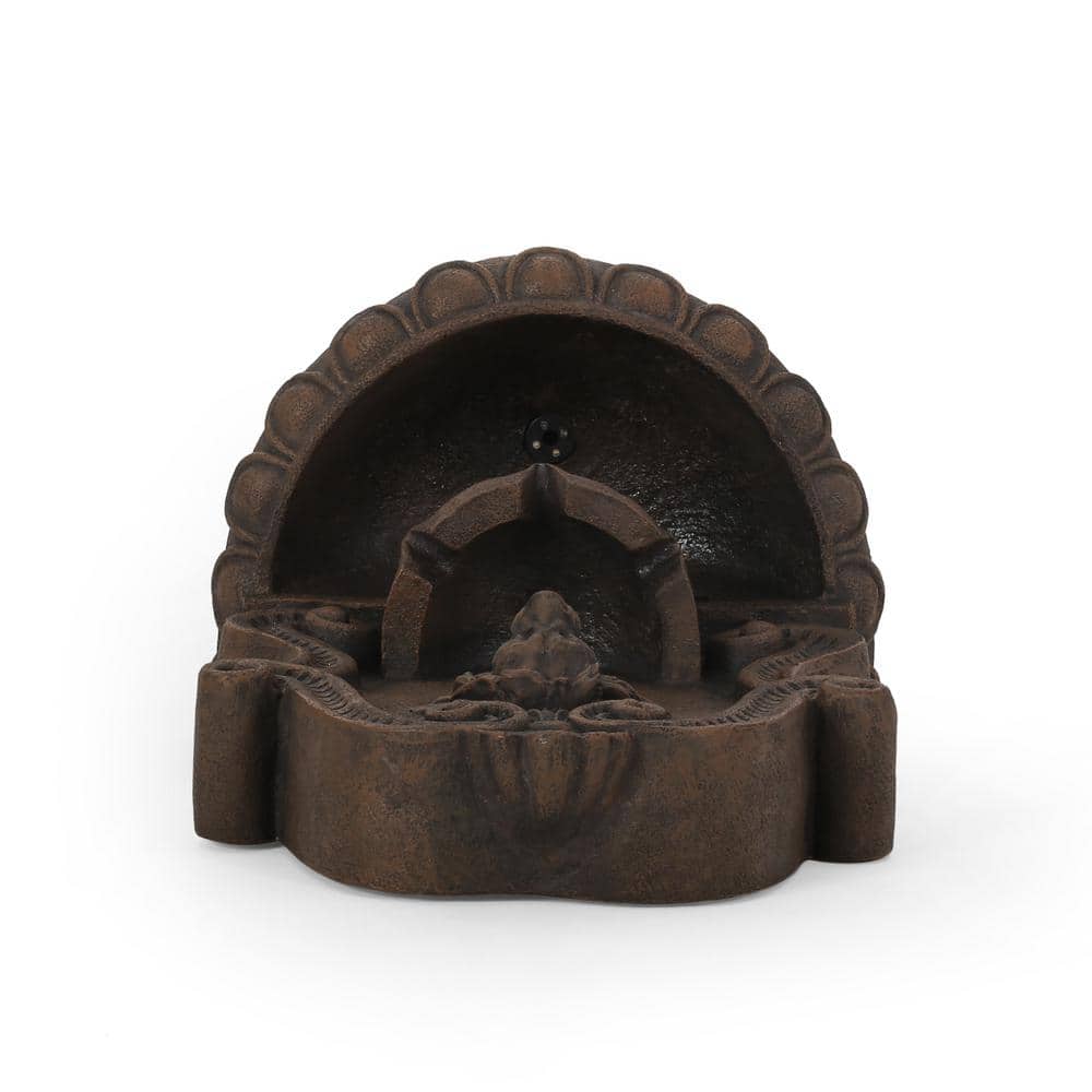 Majestad Antique Light Brown Resin Lion Head Fountain