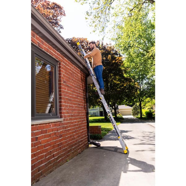 Gorilla Ladders - 18 ft Reach Aluminum Multi-Position Ladder with Tool Hangers, 300 lbs. Load Capacity, Type IA Duty Rating