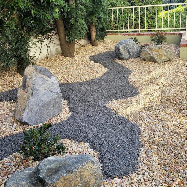 Yard Elements 25 of Small 3/8 Black Indigo Basalt Bulk