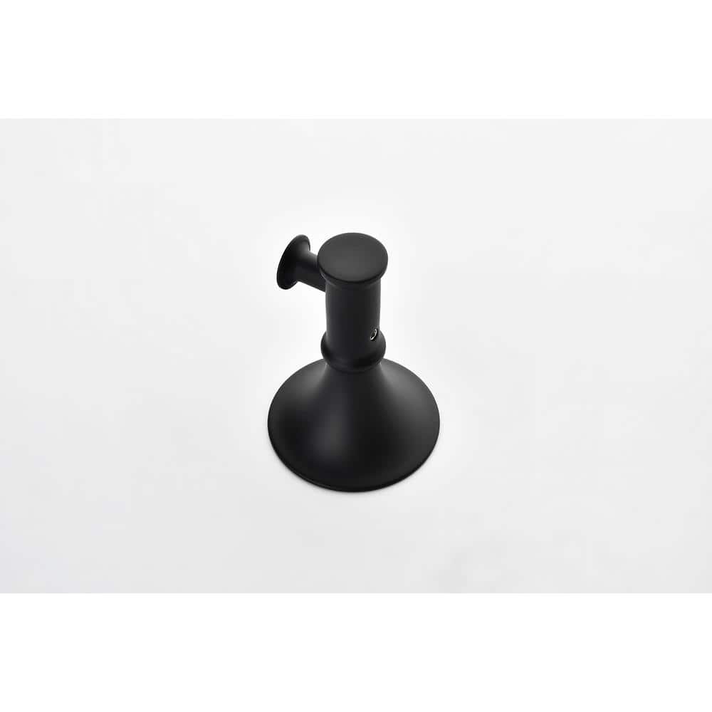 Matte Black 6-Piece Brass Bathroom Hardware Set