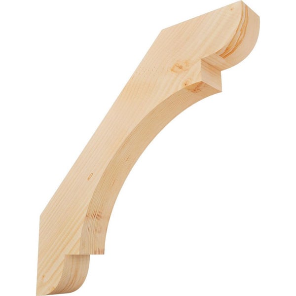 Ekena Millwork 3 1/2"W x 24"D x 24"H Olympic Smooth Knee Brace, Douglas Fir