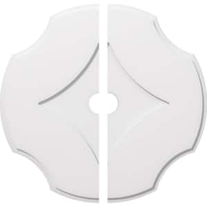 1 in. P X 9-3/4 in. C X 28 in. OD X 3 in. ID Percival Architectural Grade PVC Contemporary Ceiling Medallion, Two Piece