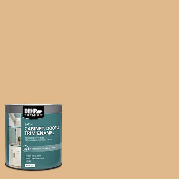 BEHR PREMIUM 1 qt. #MS-28 Moccasin Satin Enamel Interior/Exterior Cabinet, Door & Trim Paint