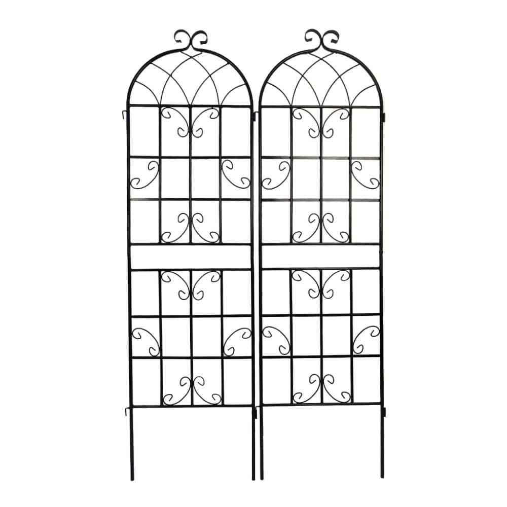 4-Pack 71 in. H x 19.7 in. W Metal Garden Trellis for Climbing Plants, Rustproof, Black price history on PriceWatchPro