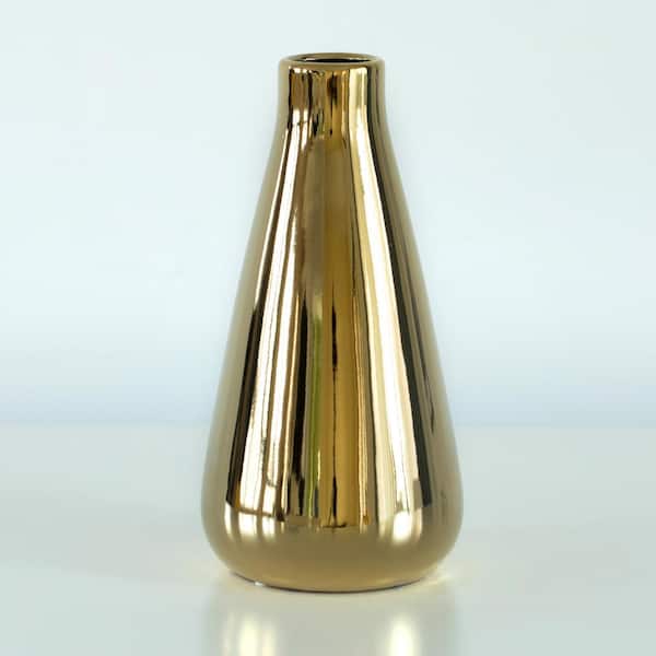Silver Ideal Gift Home Decor 8.5" High Ceramic Vase 