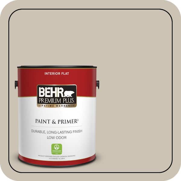 BEHR PREMIUM PLUS 1 gal. #PPU5-08 Sculptor Clay Flat Low Odor Interior Paint & Primer