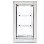 6 in. x 10 in. Small Double Flap for Walls with White Aluminum Frame