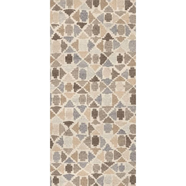 Rufus Stone Kilim Handwoven Wool Natural 3 ft. x 8 ft. Indoor Runner Rug