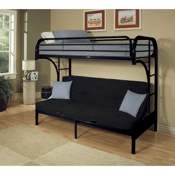 Eclipse Twin Over Black Full Metal Kids Bunk Bed