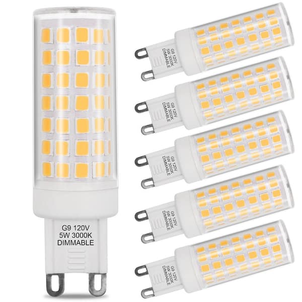 Afkeer Krachtig Neem een ​​bad ARTIVA 3000K 40-Watt Equivalent G9 Dimmable LED Light Bulb (Set of 6) LED-G9-5TDM-30-6  - The Home Depot