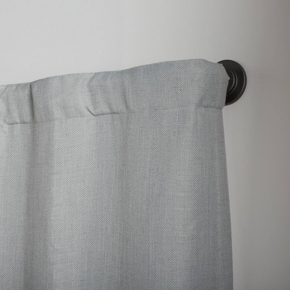 Gunmetal Adjustable Iron Wrap Around Curtain Rod 66"-120"