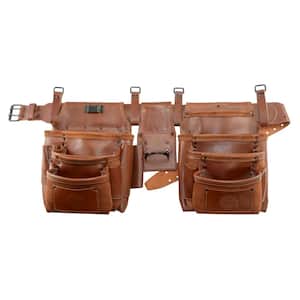 17-Pocket Framers Professional Tool Belt with Ambassador Series Top Grain Leather