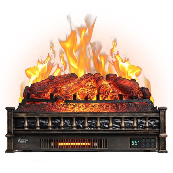 TURBRO 1500-Watt Eternal Flame 26 in. Infrared Quartz Electric Log