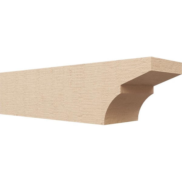 Ekena Millwork 6-in. x 6-in. x 24-in. Monterey Woodgrain, Primed Tan Timberthane Polyurethane Rafter Tail Brace